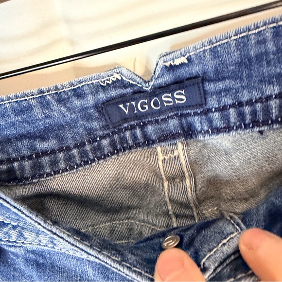 VIGOSS Women’s Size 14 Length 21” Denim Jeans Chelsea Capri Fit Style Stretch - Picture 6 of 14